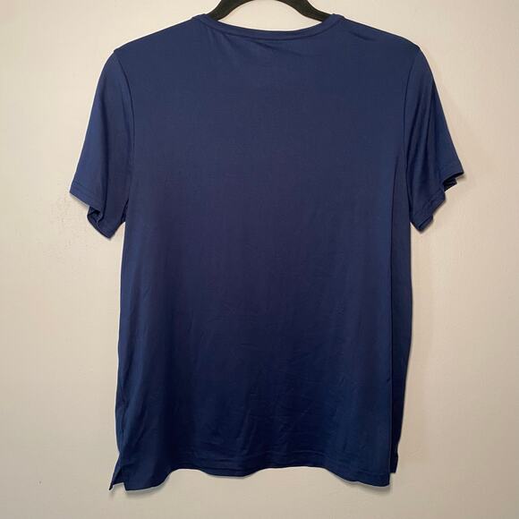 Life Is Good Navy Blue Floral Sleep Shirt Tee Stretchy Pajama Women's size Small - Picture 5 of 9